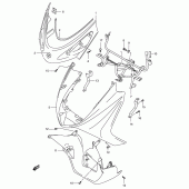 Схема вузла: Передній обтічник (Model k5) для Suzuki UH150 Burgman