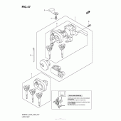 Схема узла: Lock Set (An650Zl3 E28) для Suzuki AN650 Burgman (EU analogue of SkyWave)