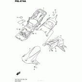 Схема вузла: Rear Fender (Gsx-R750L5 E03) для Suzuki GSX-R750