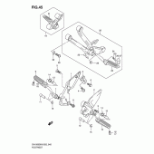 Схема вузла: Підніжки для Suzuki SV1000
