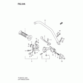 Схема вузла: Ліва ручка керма (E6, e24) для Suzuki TF125