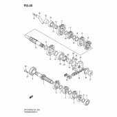 Схема узла: Трансмиссия для Suzuki DR-Z400 DR-Z400E