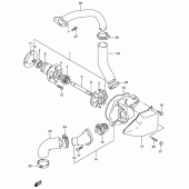 Схема вузла: Водяний насос Suzuki VS800 Intruder 800