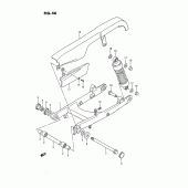 Схема вузла: Задній важіль підвіски Suzuki LS650 Savage