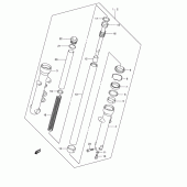Схема вузла: Передня вилка для Suzuki VL250 Intruder LC