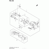 Схема вузла: Задній гальмівний супорт для Suzuki VZR1800 Boulevard M109R BOSS