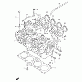 Схема вузла: Головка циліндра (Model s/t/v/w) для Suzuki GSX-R1100