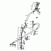 Схема узла: Задний тормозной цилиндр для Suzuki DR350
