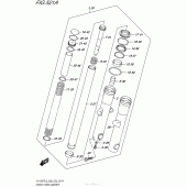 Схема вузла: Вилка передньої осі для Suzuki VL1500 Boulevard C90T