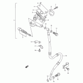 Схема вузла: Передній гальмівний циліндр (Model n/p/r/t/v) для Suzuki GSX250 Across