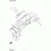 Схема вузла: Заднє крило для Suzuki GW250 Inazuma