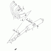 Схема вузла: Вихлопна система Suzuki GSX600 Katana