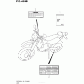 Схема вузла: Інформаційні наклейки (Dr-Z400Sl6 E28) для Suzuki DR-Z400 DR-Z400S