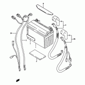 Схема вузла: Акумулятор для Suzuki GSF1200 Bandit