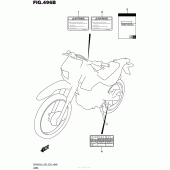 Схема вузла: Інформаційні наклейки (Dr200Sl6 E28) для Suzuki DR200 DR200S