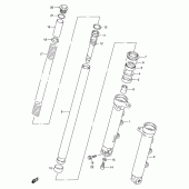 Схема вузла: Передня вилка для Suzuki GSF600 Bandit