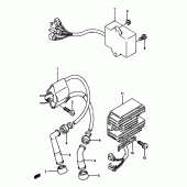 Схема вузла: Електроустаткування для Suzuki DR650 DR650RS
