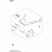 Схема вузла: Центральна підставка для Suzuki DL650 V-Strom
