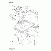 Схема вузла: Паливний бак (An400zal1 e19) ​​для Suzuki AN400 Burgman (EU analogue of SkyWave)