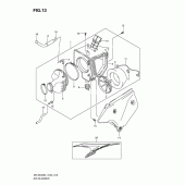 Схема узла: Воздушный фильтр для Suzuki DR-Z400 DR-Z400S
