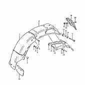 Схема вузла: Заднє крило для Suzuki GSX400