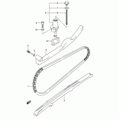 Схема вузла: Ланцюг ГРМ & Натягувач & Заспокоювач Suzuki UH150 Burgman