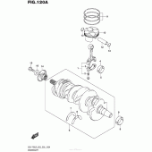 Схема вузла: Колінчастий вал Поршень для Suzuki GSX-R750