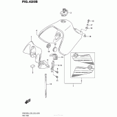 Схема вузла: Паливний бак (Dr650Sel6 E28) для Suzuki DR650 DR650SE