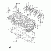 Схема вузла: Головка циліндра Suzuki GSX600 Katana