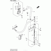 Схема вузла: Задній гальмівний циліндр (Sfv650L5 E33) для Suzuki SFV650 Gladius