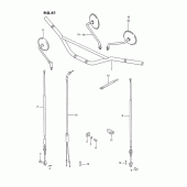 Схема вузла: Кермо & Тросики для Suzuki TS185
