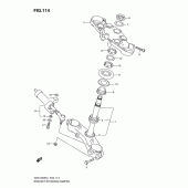 Схема узла: Bracket - steering damper для Suzuki GSX1300 Hayabusa