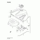 Схема вузла: Паливний бак (Model k3) для Suzuki GSX-R750