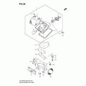 Схема узла: Задний фонарь (Стоп-сигнал) для Suzuki DR-Z250