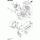 Схема вузла: Заднє колесо (Vl800Tl5 E03) для Suzuki VL800 Boulevard C50