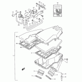Схема узла: Воздушный фильтр (Model n/p e22) для Suzuki RGV250