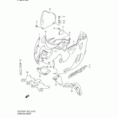 Схема узла: Передний обтекатель (Model k2) для Suzuki GSX750 Katana