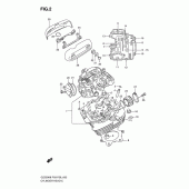 Схема узла: Головка цилиндра для Suzuki GZ250 Marauder