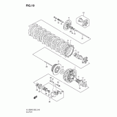 Схема вузла: Зчеплення Suzuki VL1500 Intruder C1500/ Boulevard C90
