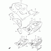 Схема вузла: Передній нижній обтічник (Model t) для Suzuki GSX-R750