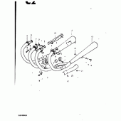 Схема узла: Выхлопная система для Suzuki GS1000