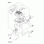 Схема узла: Воздушный фильтр для Suzuki DL650 V-Strom