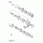 Схема вузла: Трансмісія для Suzuki DR-Z400 DR-Z400SM