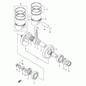 Схема узла: Коленчатый вал & Поршень для Suzuki DR800