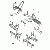 Схема вузла: Підніжки для Suzuki DR650 DR650R