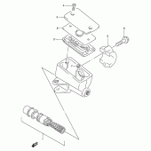 Схема вузла: Передній гальмівний циліндр Suzuki RF900