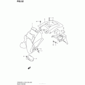Схема вузла: Заднє крило для Suzuki DR650 DR650SE