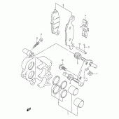 Схема узла: Передний тормозной суппорт для Suzuki VZ800 Marauder