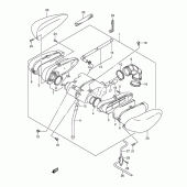 Схема вузла: Повітряний фільтр (Model k2/k3/k4) для Suzuki VL250 Intruder LC