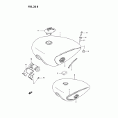 Схема узла: Топливный бак (Model p/r) для Suzuki VS1400 Intruder 1400